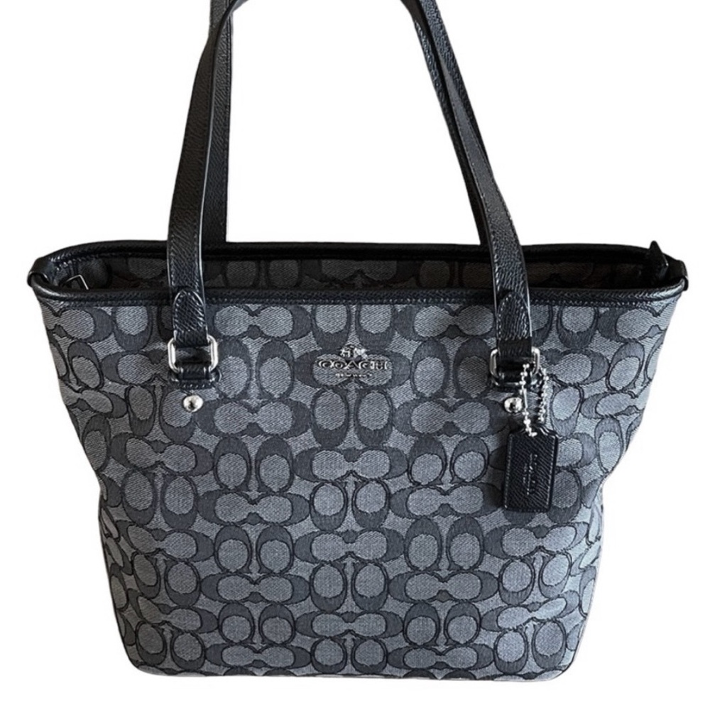 Coach Signature Smoke Tote and Wallet